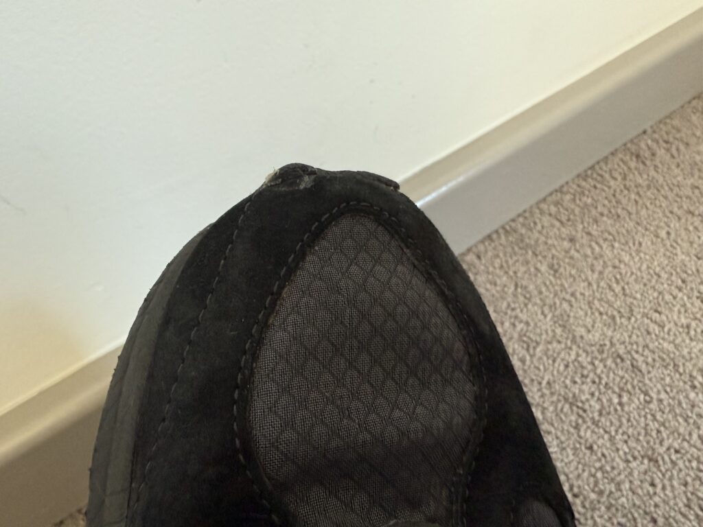  WRPD Runner's forefoot outsole has started to peel slightly at the edges.