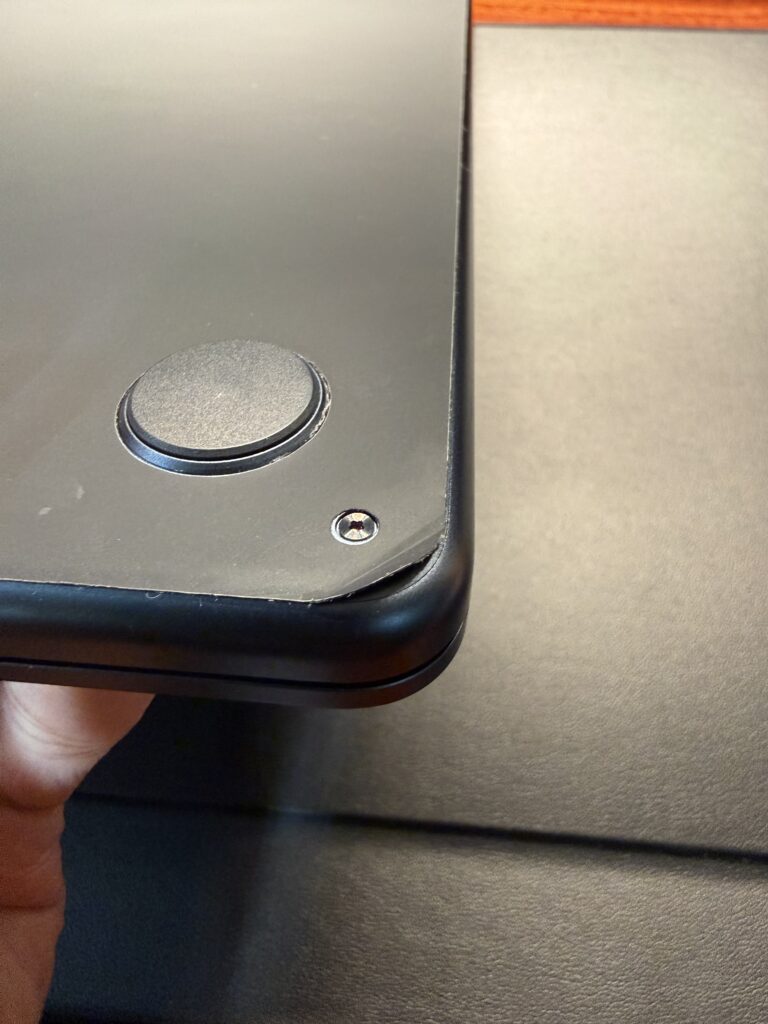 The corners started peeling