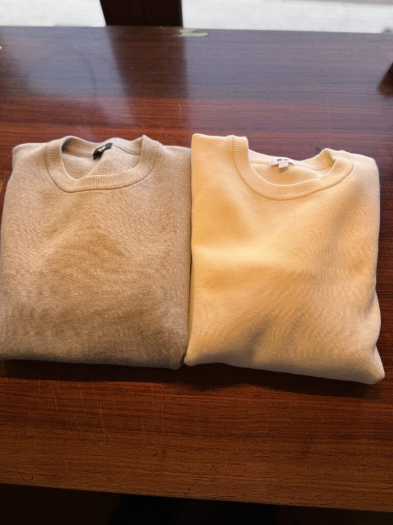 Two color of  Washable Milano Ribbed Sweater