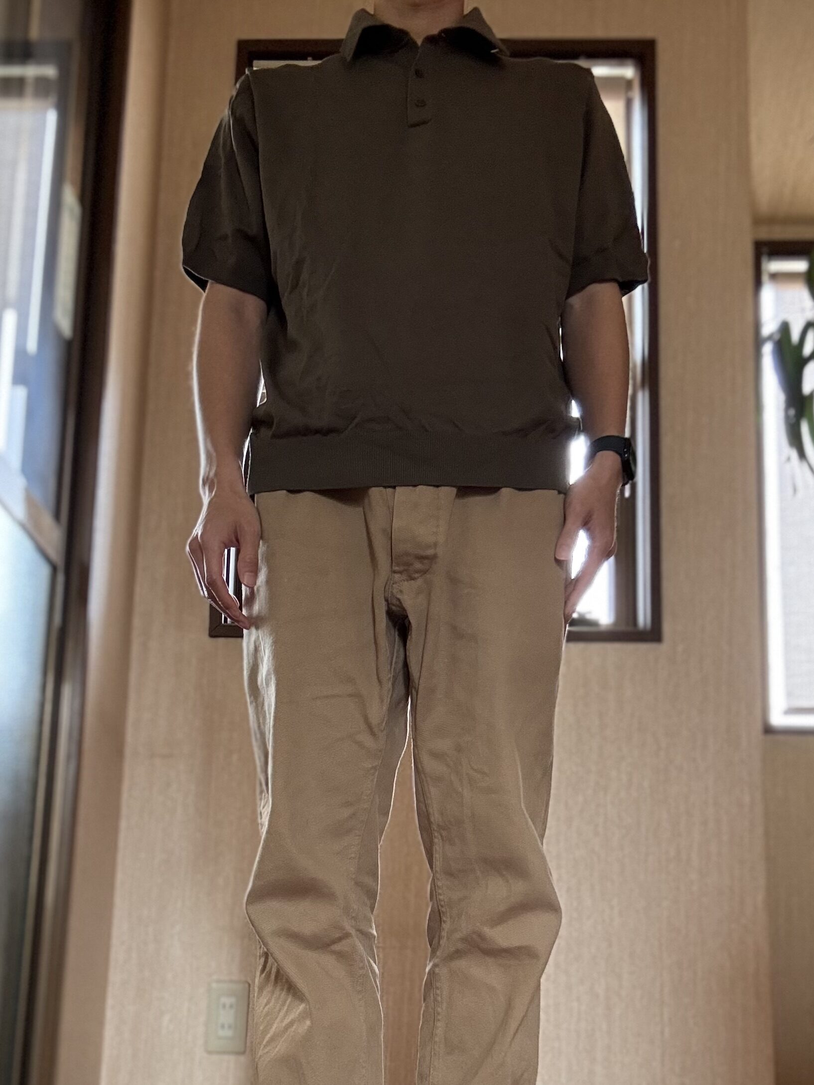 UNIQLO Washable Knitted Polo Sweater's Clean silhouette