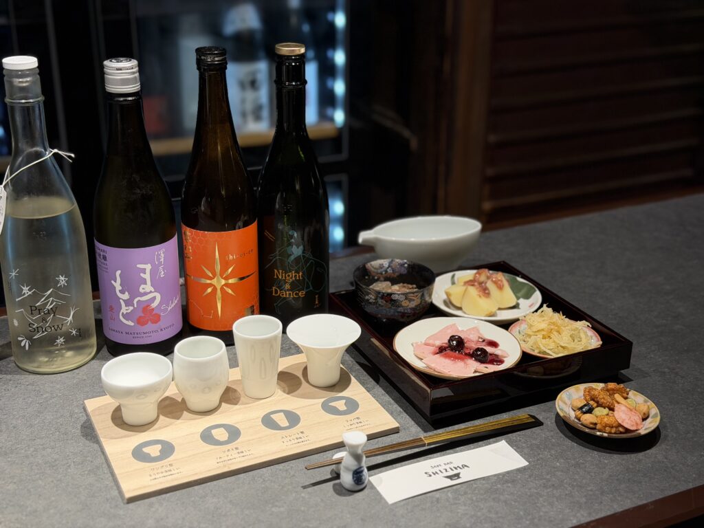 Full sake tasting experience at SAKE BAR SHIZIMA Kyoto
