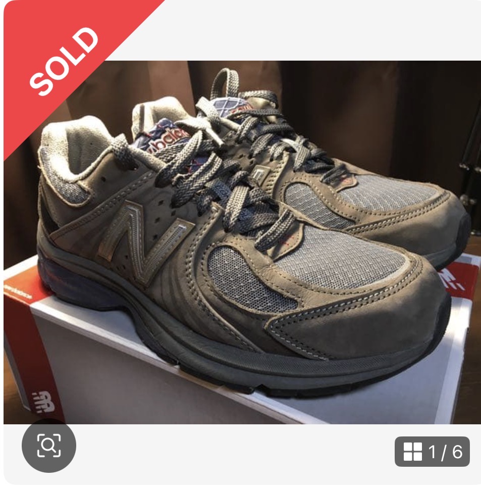 New Balance M2040 V1 grey nubuck sneakers viewed from the front
